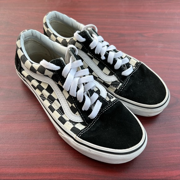 Vans | Shoes | Vans Checkerboard Pattern Womens Blackwhite Lace Up ...